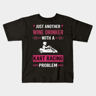 Wine Drinker Kart Racing Karting Go Kart Kids T-Shirt